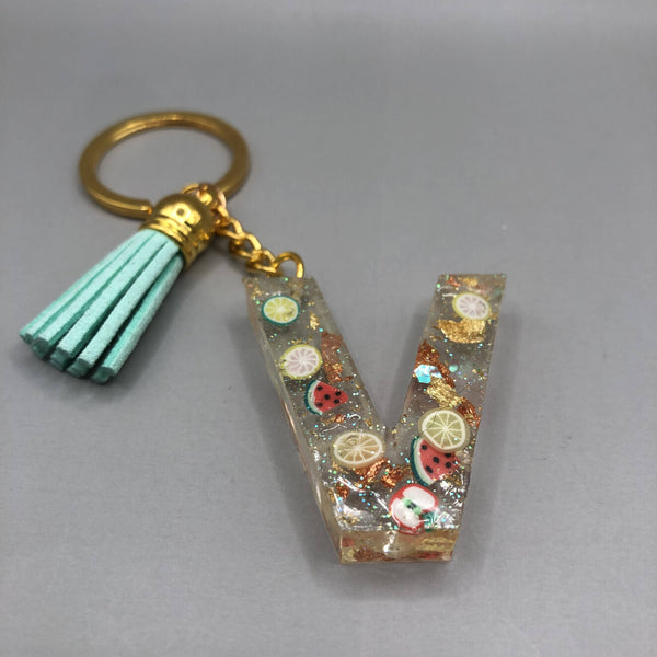 Fruit Initial Keychains