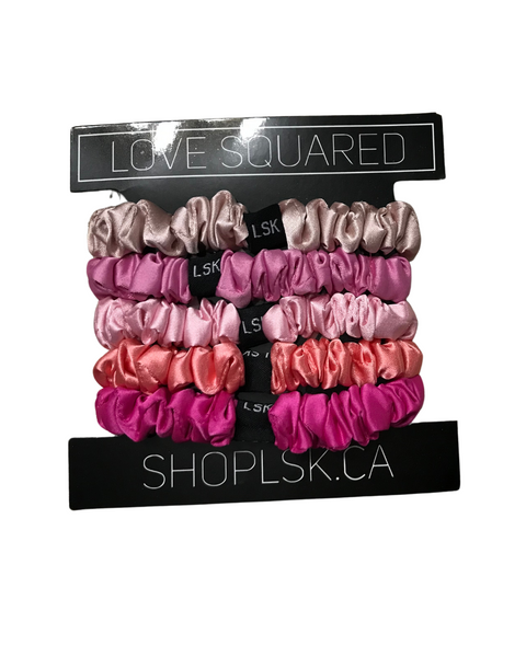 5pc Satin Skinny Scrunchie