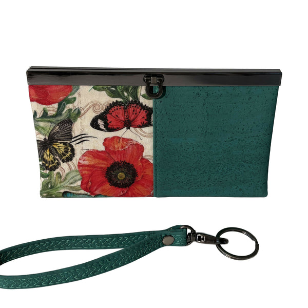 Diva Cork Wallet - Teal/Br Gunmetal