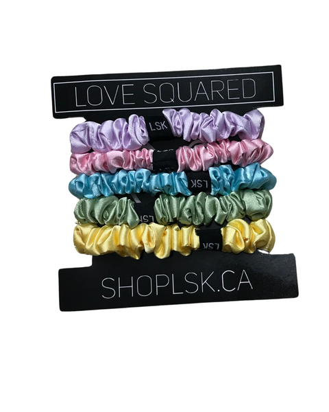 5pc Satin Skinny Scrunchie