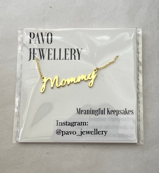 “Mommy” Sterling Silver Necklace