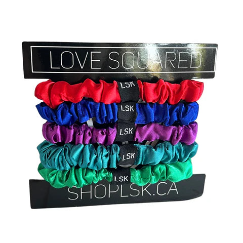 5pc Satin Skinny Scrunchie