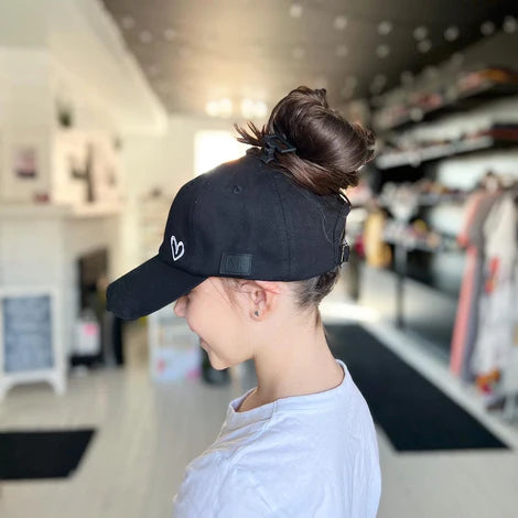 Ponytail Hats Satin-Lined