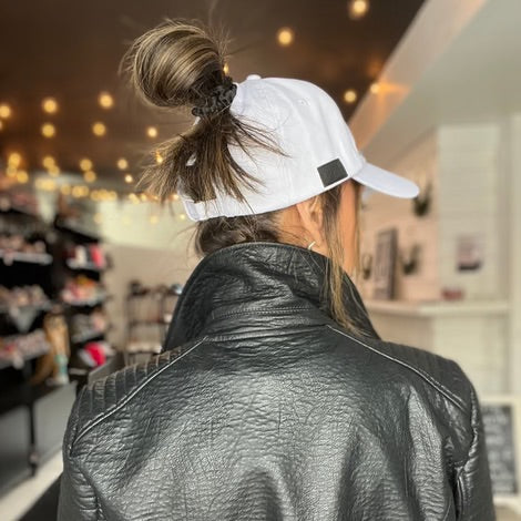 Ponytail Hats Satin-Lined