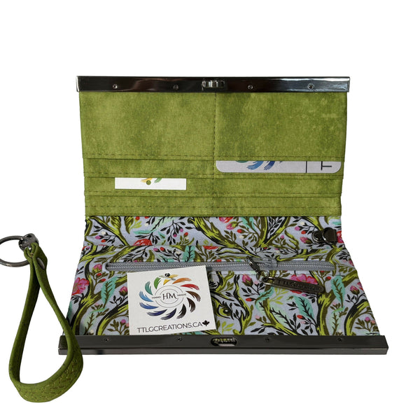 Diva Cork Wallet - Lime/Br Gunmetal