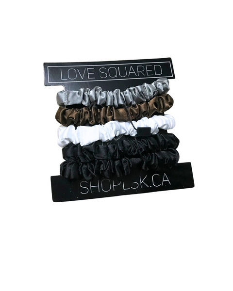 5pc Satin Skinny Scrunchie