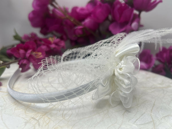 Kids Headband: White Elegance