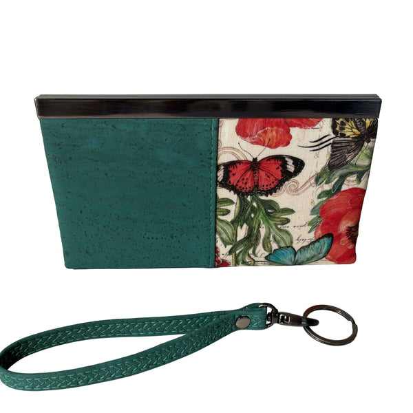 Diva Cork Wallet - Teal/Br Gunmetal