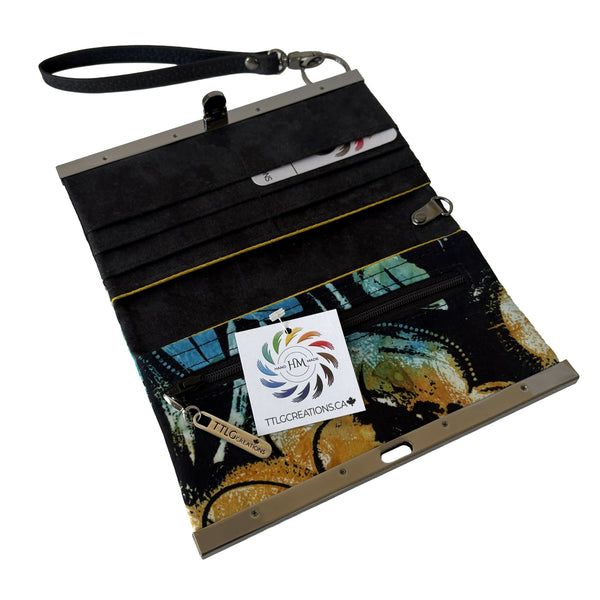 Diva Wallet - Batik Floral/Gunmetal