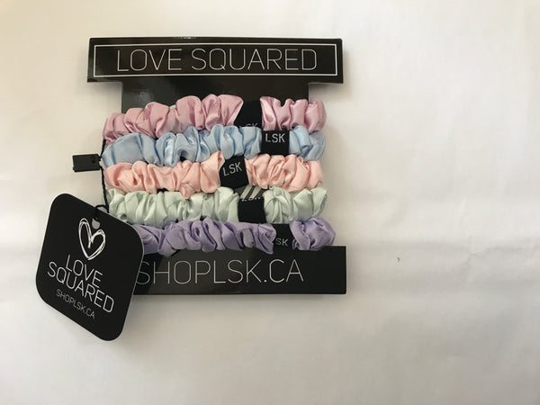 5pc Satin Skinny Scrunchie