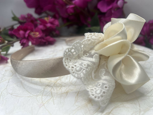 Kids Headband: Creamy Sparkle Band