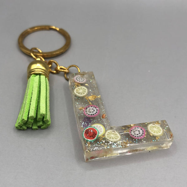 Fruit Initial Keychains