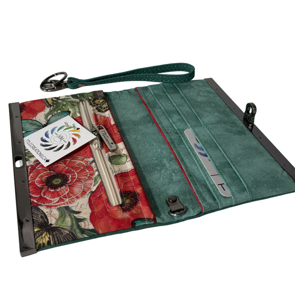 Diva Cork Wallet - Teal/Br Gunmetal