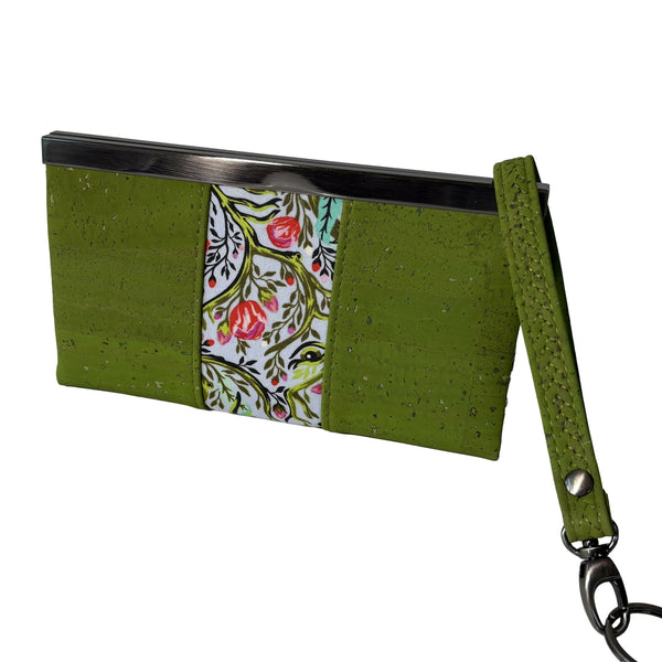 Diva Cork Wallet - Lime/Br Gunmetal