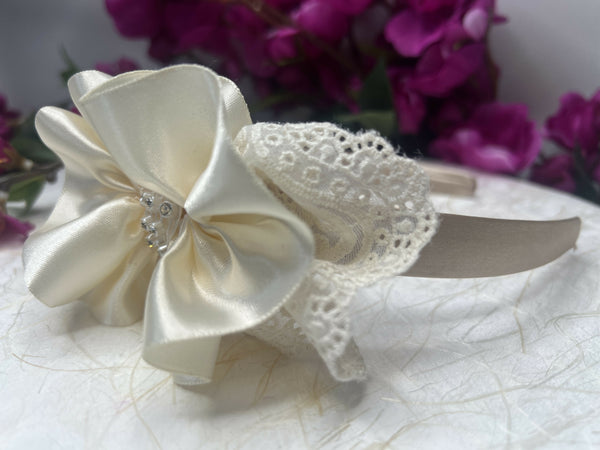 Kids Headband: Creamy Sparkle Band