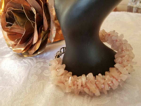 Chunky Gemstone Chip Kumihimo Bracelet