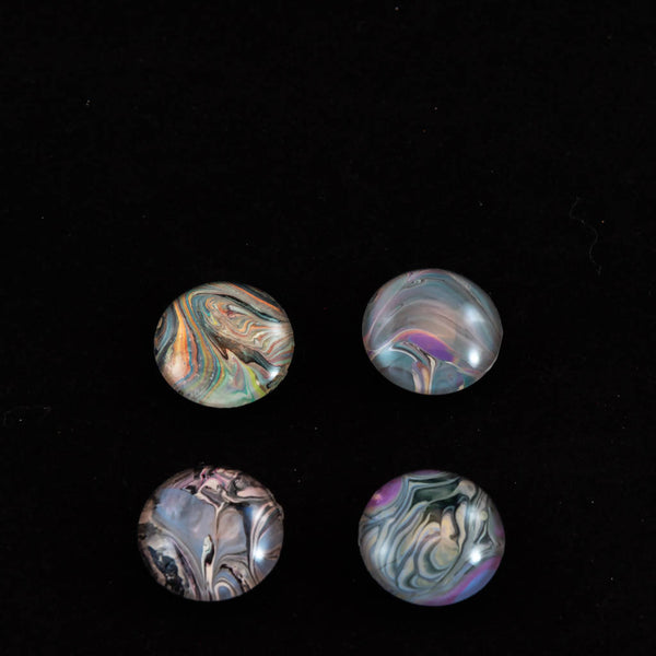 Round acrylic pour refrigerator magnets