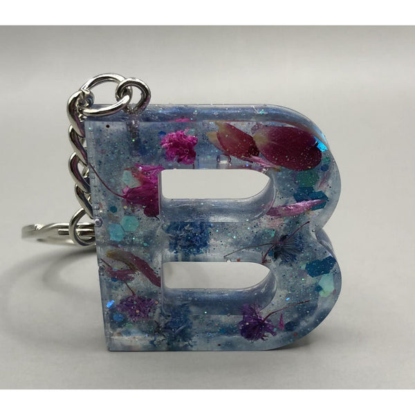 Floral Initial Keychains
