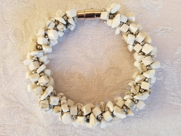 Chunky Gemstone Chip Kumihimo Bracelet