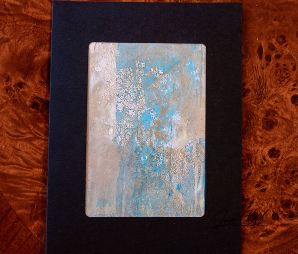 Original Acrylic Print Greeting Cards on Black with envelopes