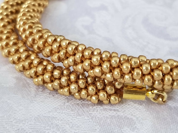 Gold Kumihimo Choker Necklace