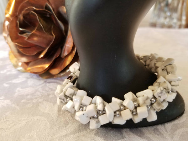 Chunky Gemstone Chip Kumihimo Bracelet