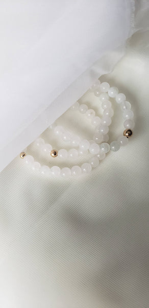 White Jade Gemstone Bracelet