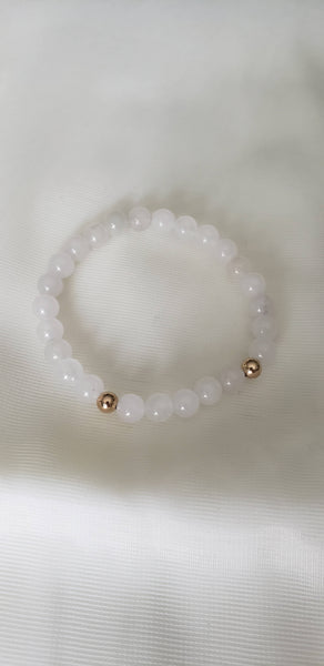 White Jade Gemstone Bracelet
