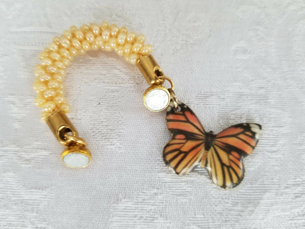 Kumihimo Butterfly Wine Glass Markers