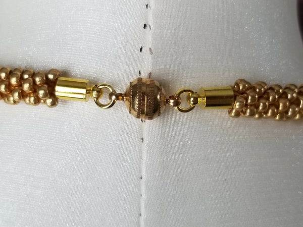 Gold Kumihimo Choker Necklace