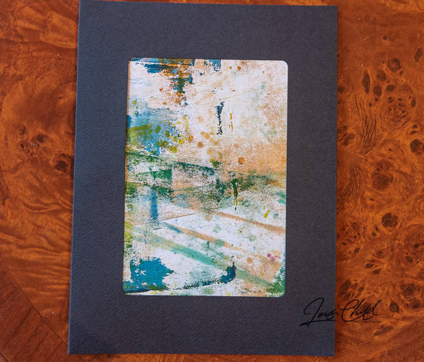 Original Acrylic Print Greeting Cards on Black with envelopes