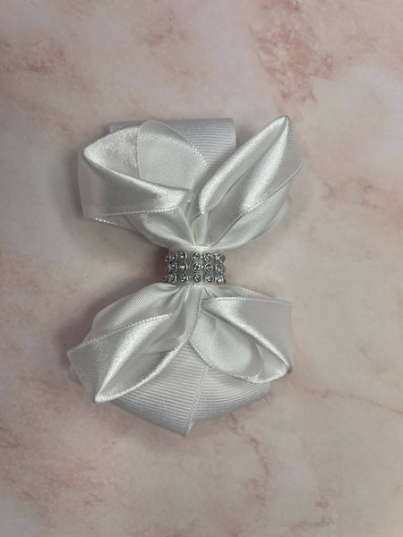 White Hair Clip - White Butterfly