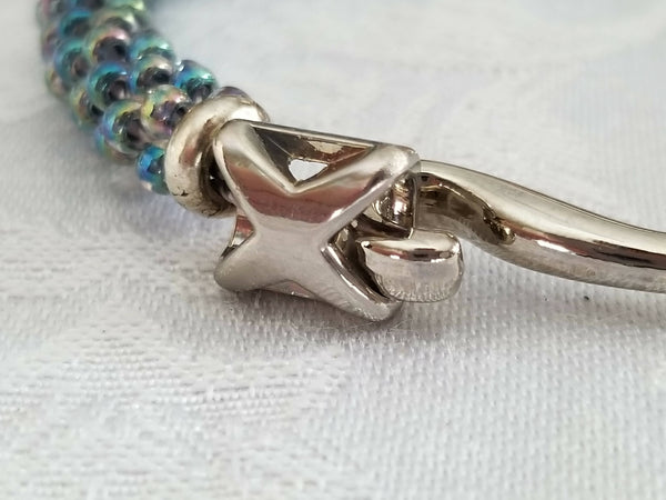 Metallic Blues Kumihimo Bracelet