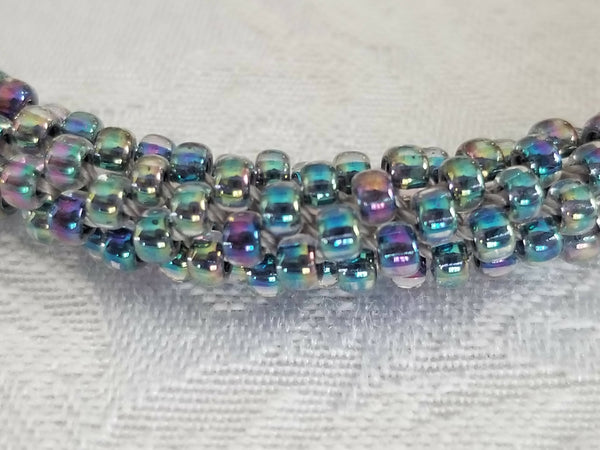 Metallic Blues Kumihimo Bracelet