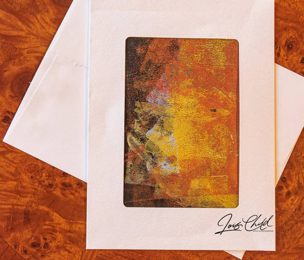 Original Acrylic Print Greeting Cards on White with Envelopes
