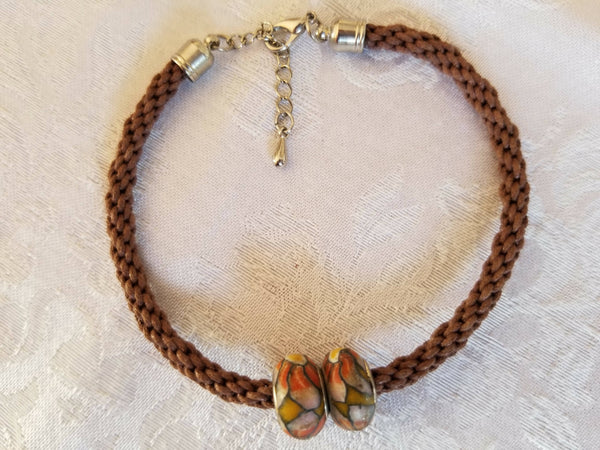 Kumihimo Woven Ankle Bracelet