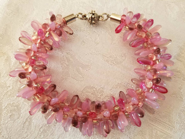 Chunky Dagger Bead Kumihimo Bracelet