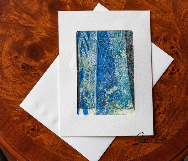 Original Acrylic Print Greeting Cards on White with Envelopes