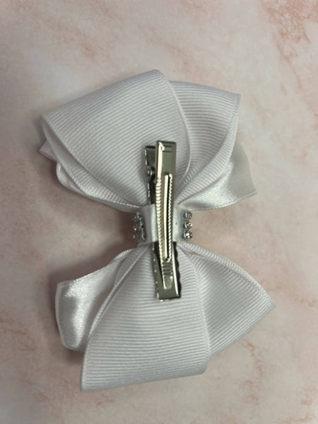 White Hair Clip - White Butterfly