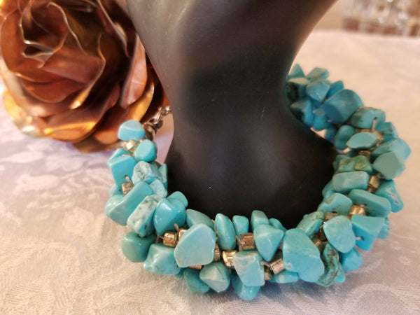 Chunky Gemstone Chip Kumihimo Bracelet