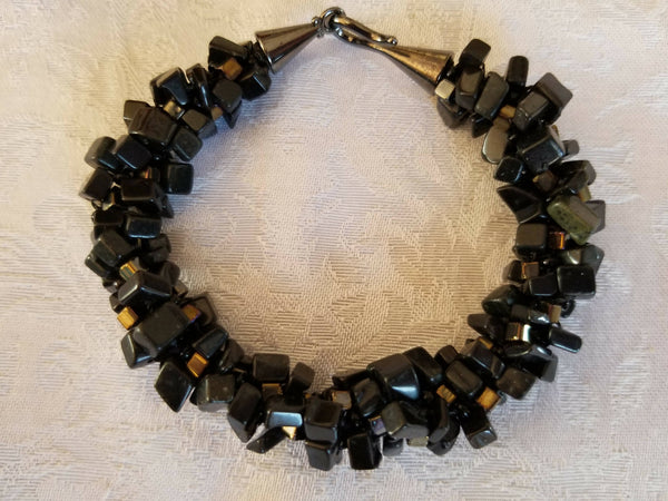 Chunky Gemstone Chip Kumihimo Bracelet