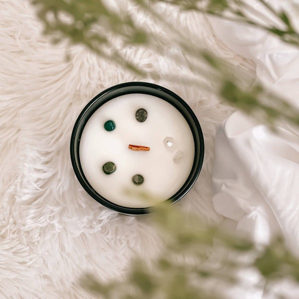 Amethyst Ember | Sweetgrass Crystal Candle