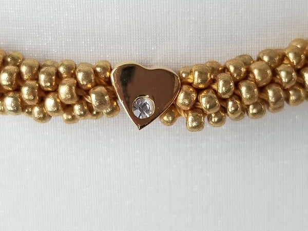 Gold Kumihimo Choker Necklace