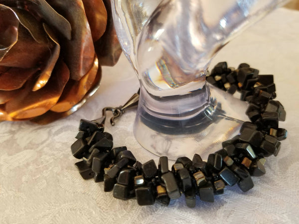 Chunky Gemstone Chip Kumihimo Bracelet