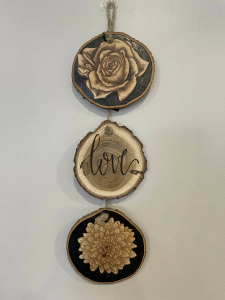 Dark Floral Wall Hanging