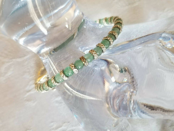 Aventurine Chip Kumihimo Necklace with Bracelet