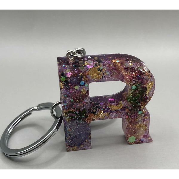 Floral Initial Keychains