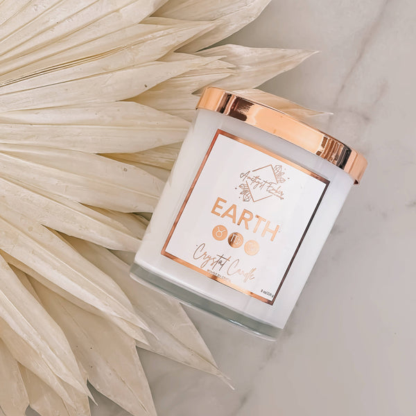 Amethyst Ember | Earth Element Crystal Candle