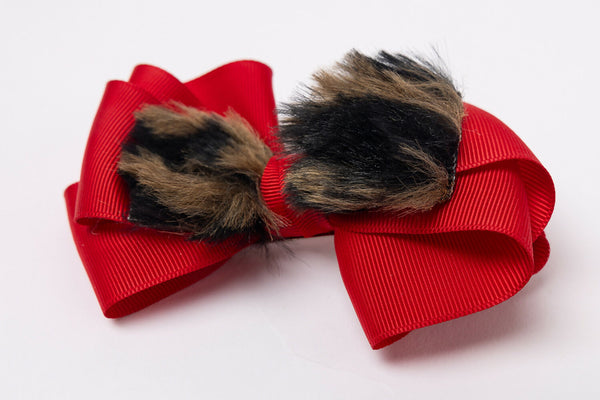 Girls Red Hair Bow
