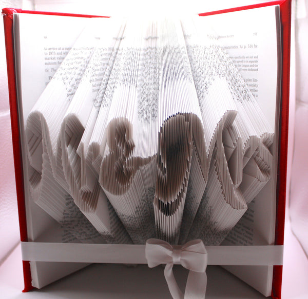 Mr & Mrs Folded Book Art